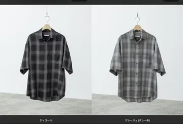 OMBRE CHECK FLUFFY H/S SHIRT