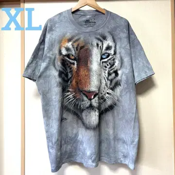 THE MOUNTAIN 더 마운틴 백호 호랑이 반팔 티셔츠 XL