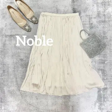 [컨디션 최상] Noble 노블 플리츠 스커트 쉬폰 일본제 36
