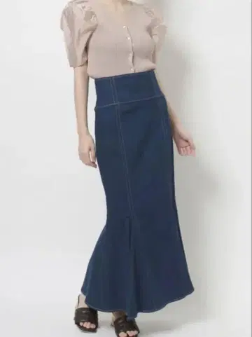 머큐리 듀오 데님 머메이드 스커트