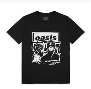 oasis [공식] 그래픽 프린트 티셔츠 블랙