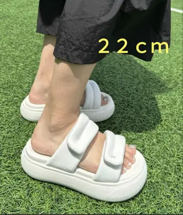PUMA 여성 마유 퍼피 슬라이드 샌들 화이트