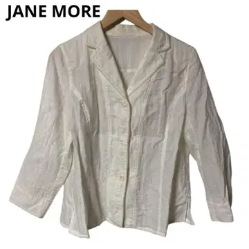 JANE MORE 린넨 화이트 버튼 자켓
