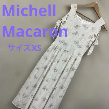 Michell Macaron 꽃무늬 롱 원피스 화이트 XS #1671