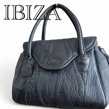 IBIZA 블랙 가죽 핸드백 숄더백