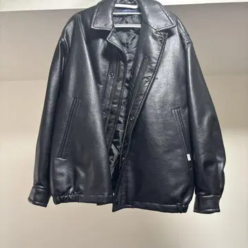 NAUTICA 비건 가죽 인서티드 블루종