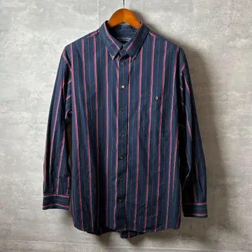 ROUND TREE & YORKE 스트라이프 셔츠 XL 네이비 계열