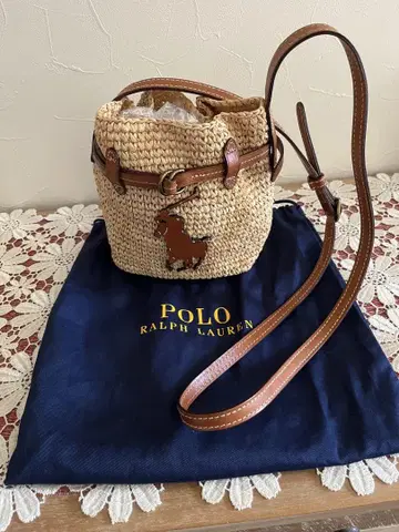 POLO RALPH LAUREN 폴로 랄프로렌 버킷백 라피아