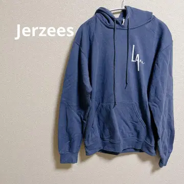 Jerzees 네이비 후드 부착 후드티 S/P