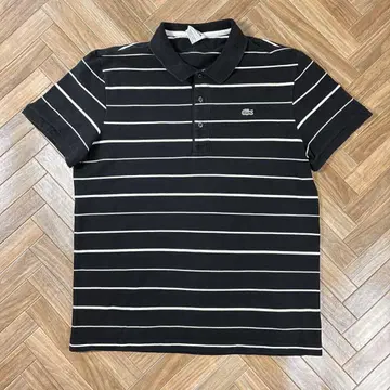 라코스테 반팔 피케 셔츠 LACOSTE 얇은 피치 보더 사이즈 7 XXL