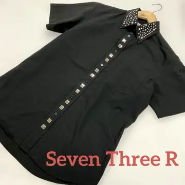 Seven Three R 반팔 셔츠 남성용 L 블랙 #1676