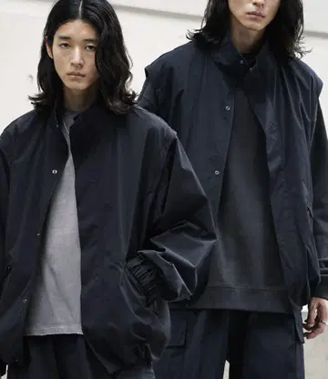 MINIMAL 2WAY TRACK ZIP 블루종 L 사이즈 블랙