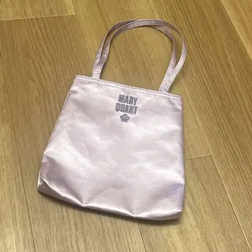 파블럭스 마리콴트 자수 로고 새틴 미니 토트백 가방 퍼플