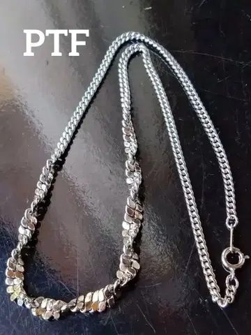PTF 플래티넘 도금 스크류 체인 목걸이