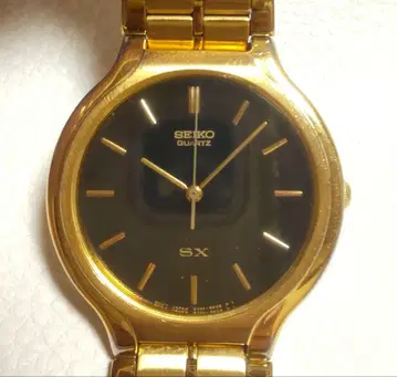 [ 작동품 ] SEIKO SX 남성용 손목시계 쿼츠 골드 컬러