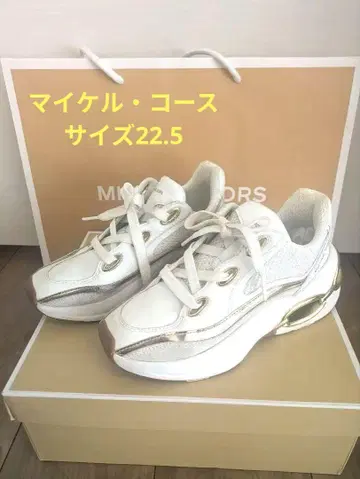 MICHAEL KORS 화이트 골드 스니커즈 22.5