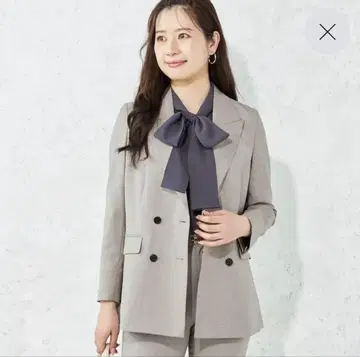 AOKI 린넨 라이크 더블 브레스트 재킷 베이지 7호