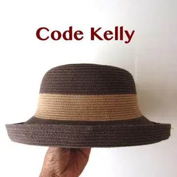 미사용품 Code Kelly/코드 켈리 밀짚 바게트 햇 60.5cm