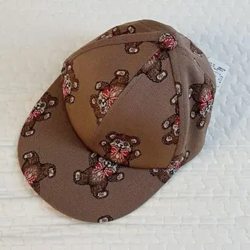 yukiemon 곰 패턴 테디 캡