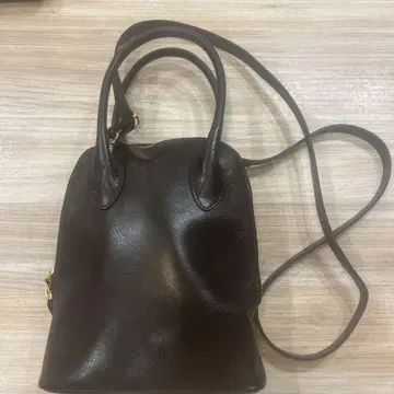 블랙 가죽 숄더백 골드 지퍼