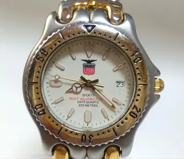 [ 작동품 ] ELGIN 남성용 손목시계 쿼츠 콤비 컬러 FK-326