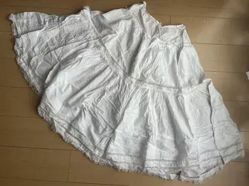 [중고] 핑크하우스 면 론 페티코트 화이트