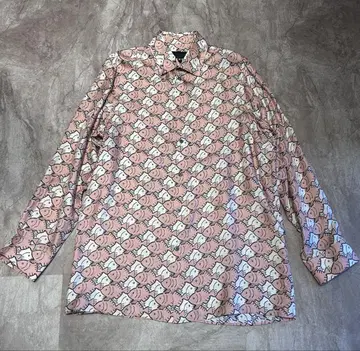 Botter CLASSIC SHIRT PINK FISH 프린트 실크