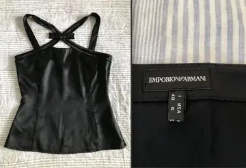 [00s] EMPORIO ARMANI 실크 블랙 탱크탑