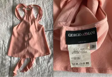 [00s] GIORGIO ARMANI 핑크 실크 홀터넥 탑