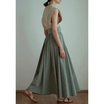 CLANE /VOLUME MAXI SKIRT BLUE
