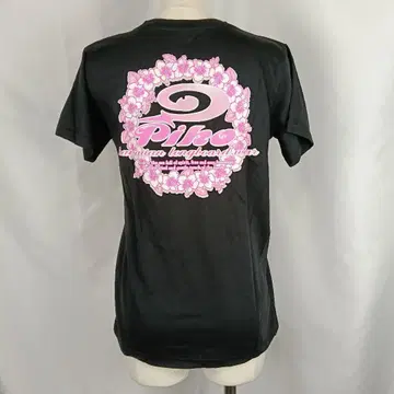PIKO 피코 프린트 티셔츠 L 하이비스커스 블랙 B3500