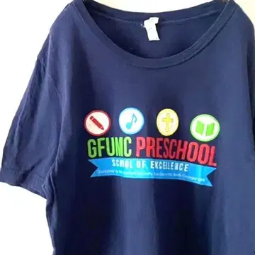 CANVAS GFUMC PRESCHOOL 티셔츠 네이비 컬러 구제 의류