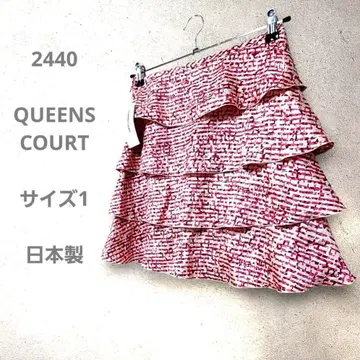 QUEENS COURT 프릴 핑크 미니 스커트 택 포함 일본제 귀여움