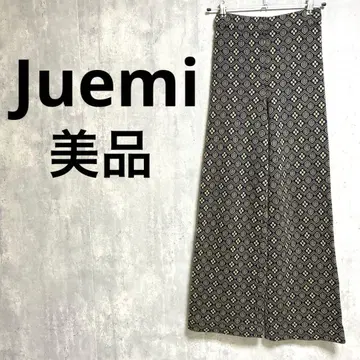 새상품급 JUEMI 자카드 니트 팬츠 일본풍 패턴 와이드