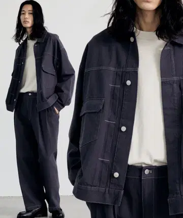WYMD LIDNM HEAVY OZ WIDE DENIM 자켓 L 사이즈