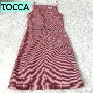 TOCCA 워셔블 스트라이프 슬리브리스 무릎 기장 원피스 토카 2