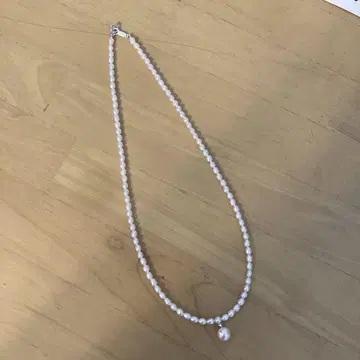 담수 펄 실버 925 목걸이 약 40cm