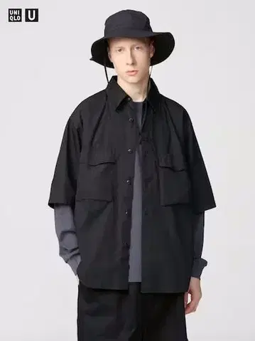 유니클로 U 유틸리티 오버사이즈 셔츠 L UNIQLOC 유씨