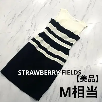 스트로베리 필드 여름 슬리브리스 스트라이프 원피스 M 상당 미품