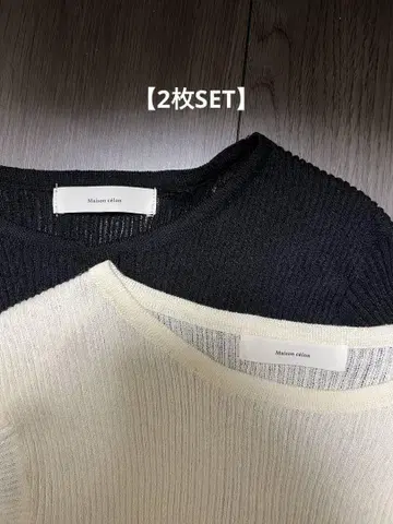 celon 시스루 하프 니트