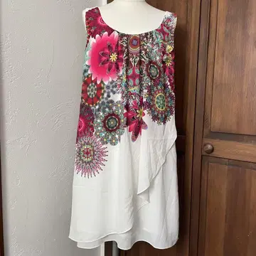 데시구알 Desigual 꽃무늬 슬리브리스 원피스