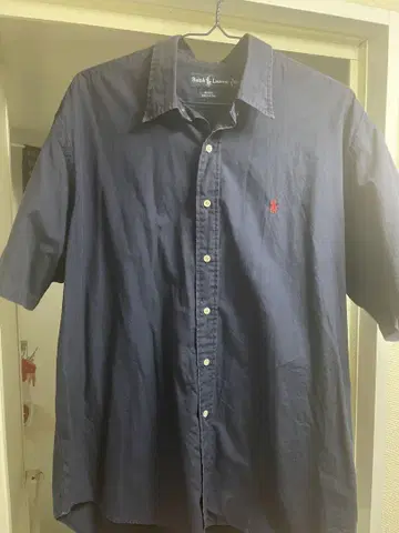Ralph Lauren 버튼 다운 반팔 셔츠 XL 네이비