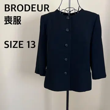 [ BRODEUR ] 여성용/상복 자켓/겉옷/버튼/블랙/블랙