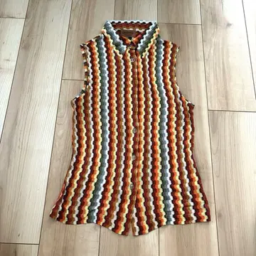 MISSONI 미쏘니 올 패턴 슬리브리스 니트 셔츠 44