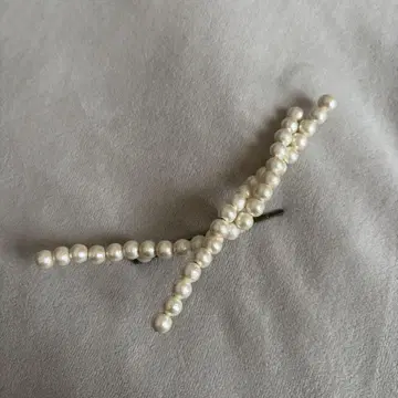 aokiyuri 아오키유리 코튼 펄 액세서리 헤어핀 새상품급