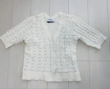 [MUVEIL] 하트 비쥬 가디건 38 화이트