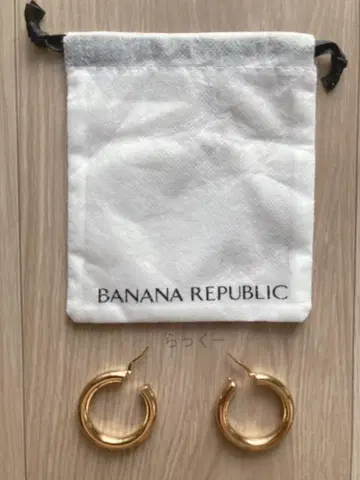 [ BANANA REPUBLIC ] 라베나 라운드 후프 귀걸이 골드색