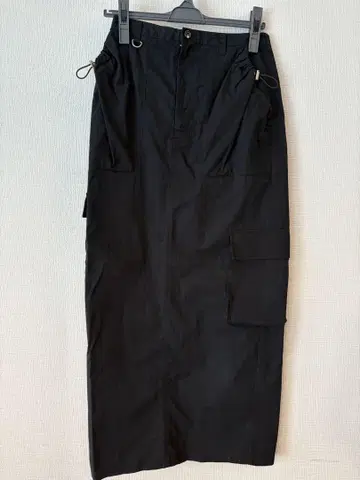 [미사용 새상품] 시루무린 Drawstring 카고 스커트 블랙 M