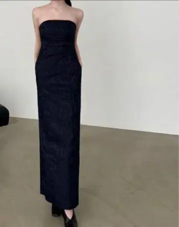 maison celon / jacquard bare dress