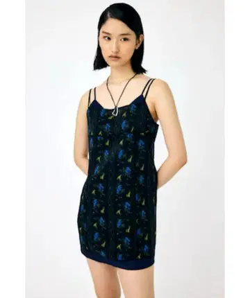 MOUSSY 마우지 SHEER LAYERED SLIP 미니 드레스